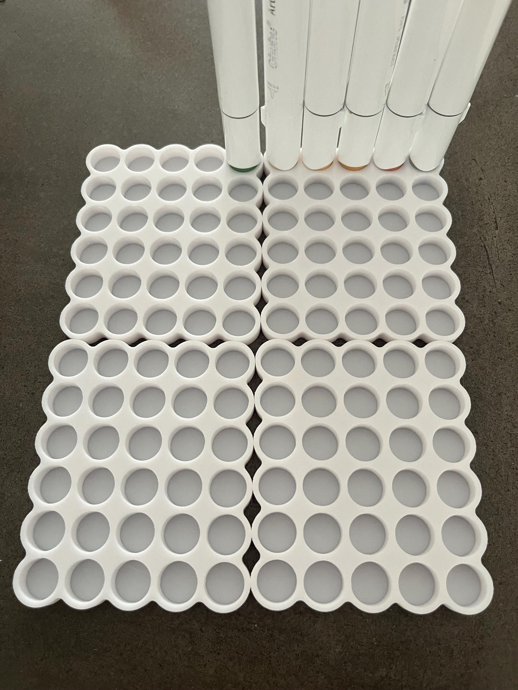 Ohuhu 120 Marker Case Insert – 3D Printed Organizer with Optional Clip-On Lids – Keeps Markers Neat & Secure