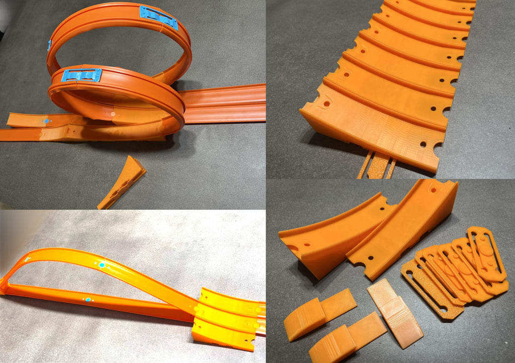 Starter Stunt Kit – Modular Track Jump, Bridge, X-Track & Multi-Lane Connectors (1:64 Scale)