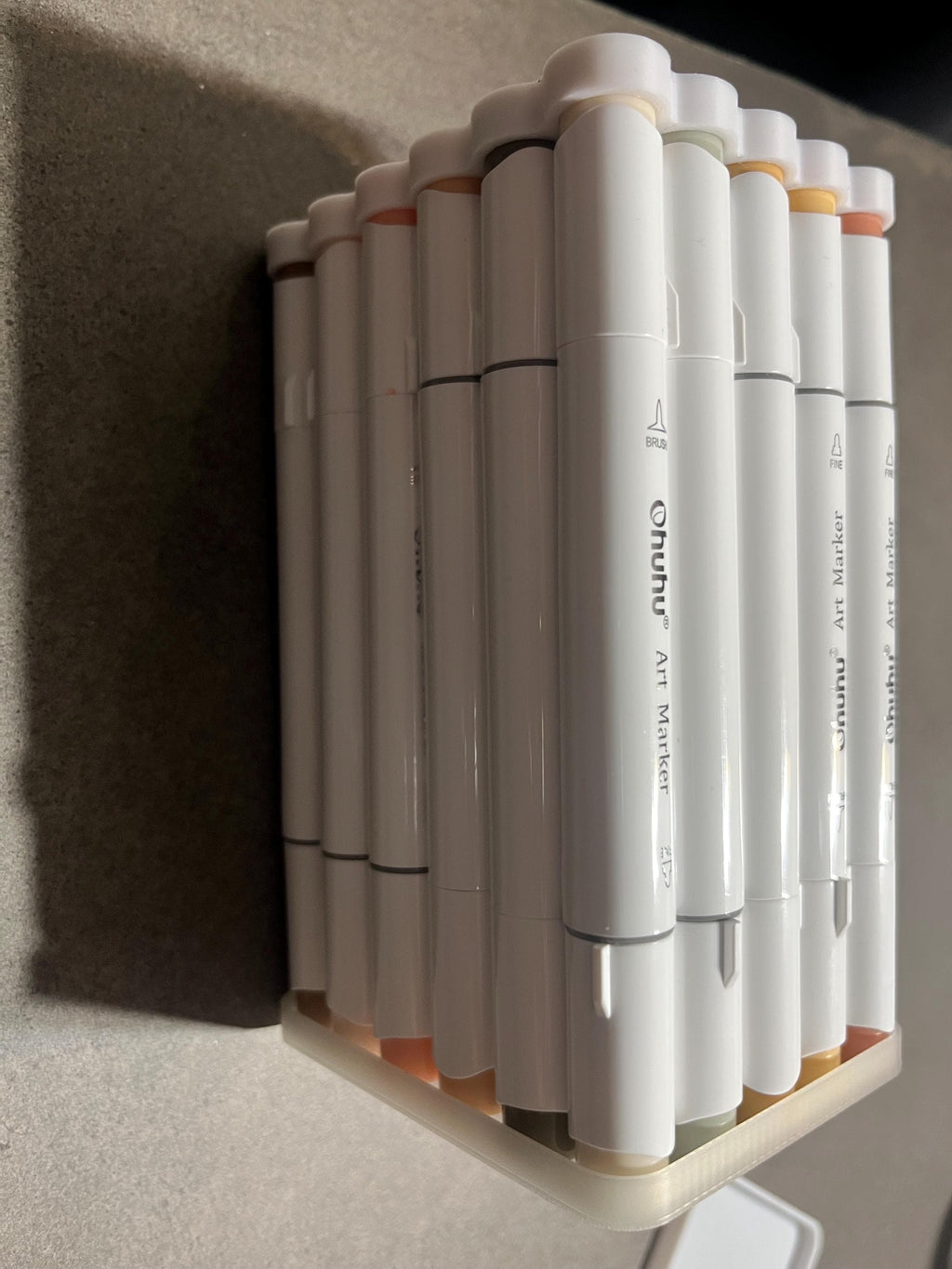 Ohuhu 120 Marker Case Insert – 3D Printed Organizer with Optional Clip-On Lids – Keeps Markers Neat & Secure