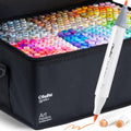 Ohuhu 120 Marker Case Insert – 3D Printed Organizer with Optional Clip-On Lids – Keeps Markers Neat & Secure