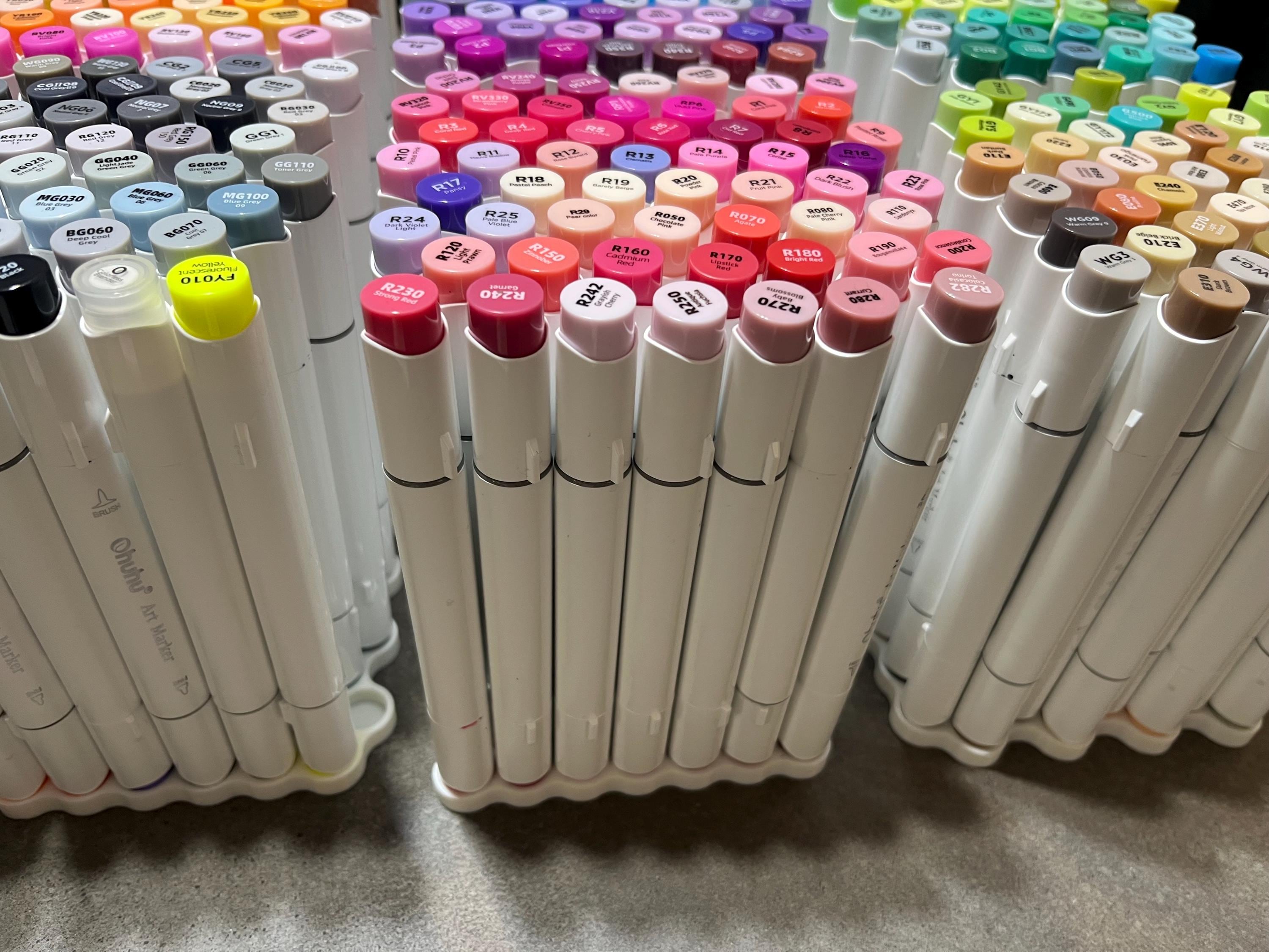 Ohuhu 104 Marker Case Insert – 3D Printed Organizer for Alcohol Markers – Keeps Markers Neat & Secure